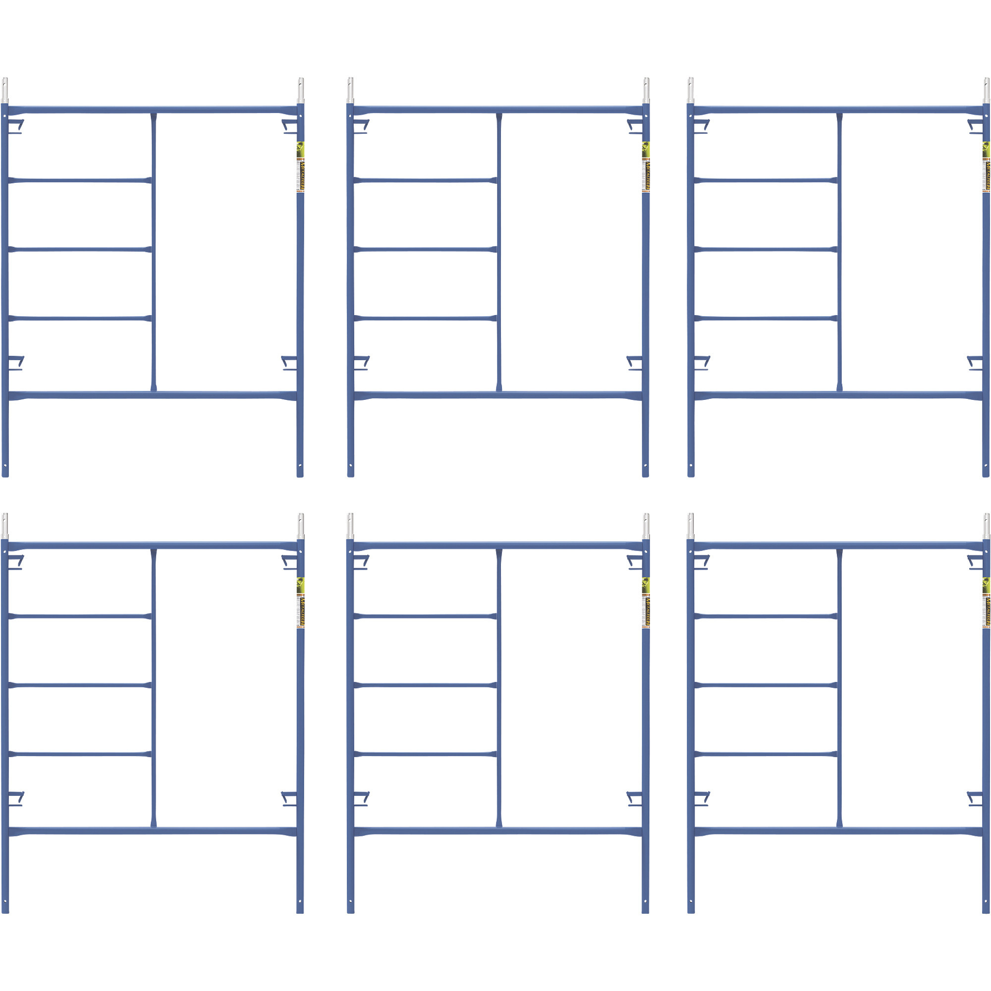 Metaltech Saferstack 6.4ft. x 5ft. Mason Scaffold Frame Kit, 6-Pack, Model# M-MF7660PSK6